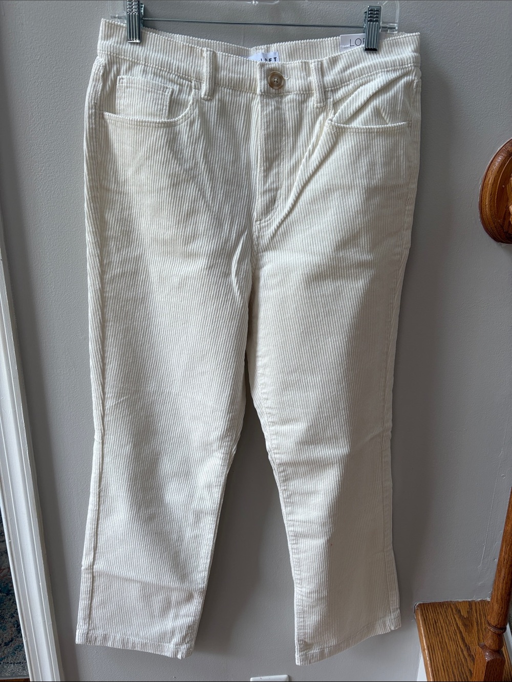 Loft white corduroy pants